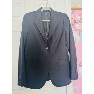 Talbots Wool Black Size 12 Womens Blazer double breasted